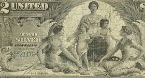 1896 $2 Silver Certificate Educational Series Fr.247 PMG 15 Choice Fine (EGX) - Picture 1 of 3