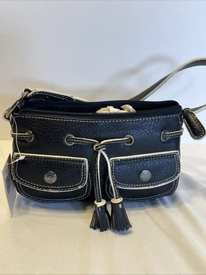 Tommy Hilfiger Pequeño Negro Bolso de Mano Mini Sachel Y2K Cartera Nuevo 8x5x2 Pulgadas Foto 1 de 4