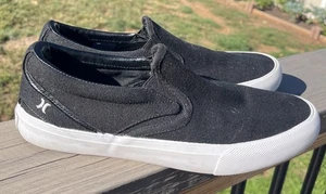 Zapatos informales sin cordones de lona negros HURLEY para hombre/talla 8,5 M - Imagen 1 de 8