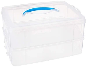 Snap 'N Stack Portable Storage Bin for Tools and Craft Storage, 14.1 x 10.5-I... - Picture 1 of 4