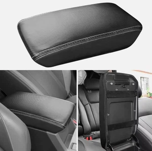 Carbon Fiber Leather Center Console Armrest Cover For Subaru Crosstrek 2024 - Picture 1 of 8