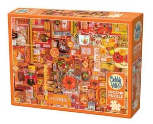 Orange 1000 Piece Jigsaw Puzzle Cobble Hill New - Picture 1 of 3