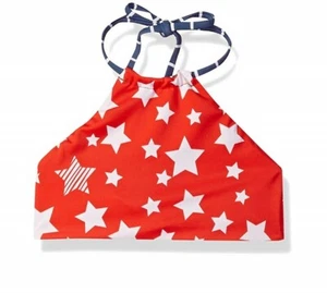 Billabong Girls' Stars Hi Neck Bikini Sz. 14 Kids Swim Top (Multicolor) 150133 - Picture 1 of 3