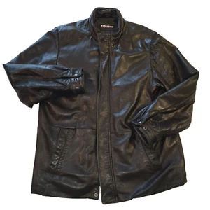 Kirkland Signature Leather Jacket Men's Medium Black Leather - Picture 1 of 9