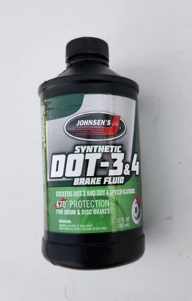 (Paquete de 2) Líquido de frenos sintético Johnsen's Dot-3 y 4 5012 12 oz Foto 1 de 1