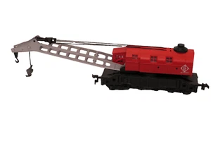 HO Scale Crane Car, 12-Wheel Red & Black Erie Lackawanna - Bild 1 von 6
