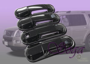 FOR FORD EXPLORER LINCOLN AVIATOR MERCURY MOUNTAINEER BLACK DOOR HANDLE COVERS