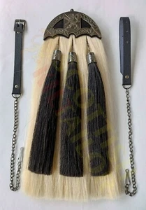 Handgefertigtes original langes Pferdehaarkleid Kilt Sporran grassierend Löwenkant - Bild 1 von 2
