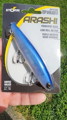 Storm Arashi Rattling Top Walker 11 Pro Blue Shad Topwater walk the dog lure