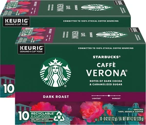 Coffee Company Caffe Verona Coffee K-Cup Pods, Dark Roast Ground Coffee K-Cups - Picture 1 of 8