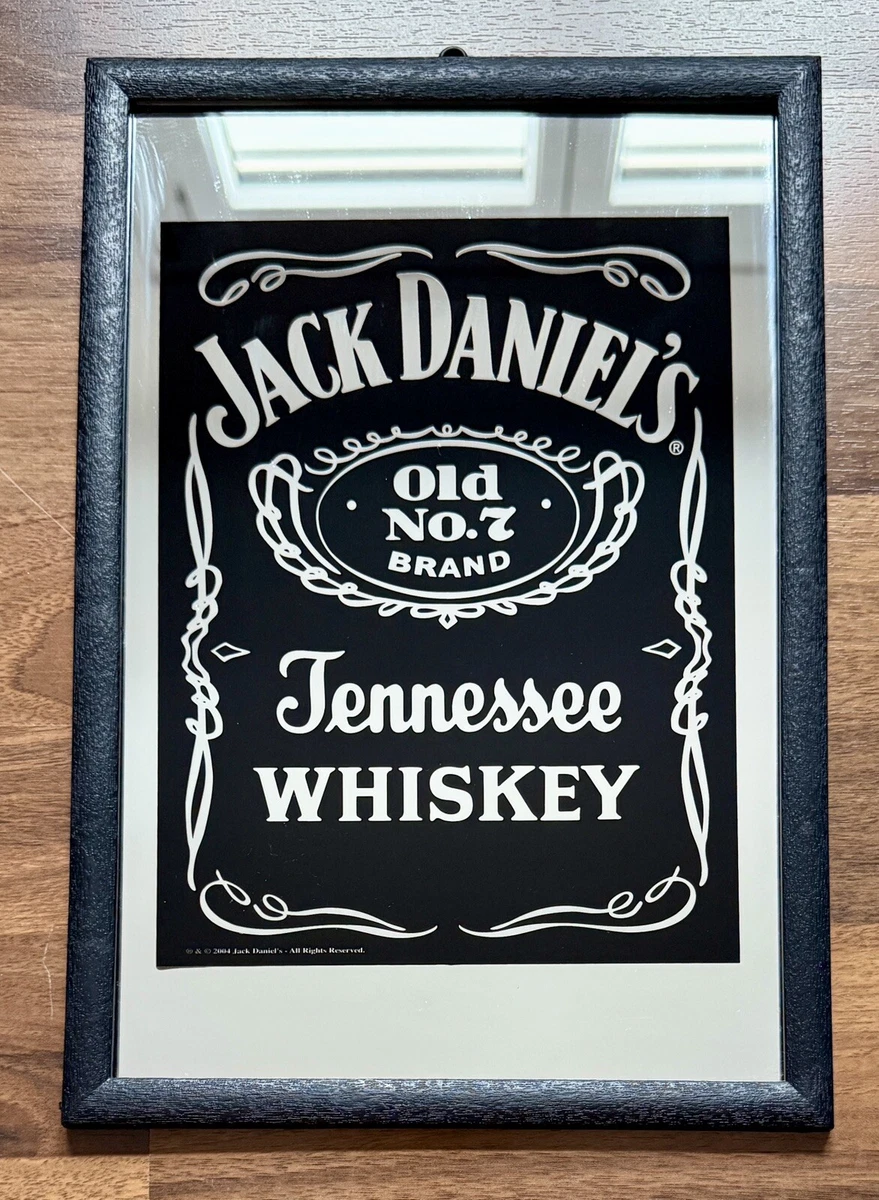 Jack Daniel’s Spiegel Im Holzoptik-Rahmen – 30x40 Cm, Schicker Deko-Spiegel Für Bar Oder Wohnung