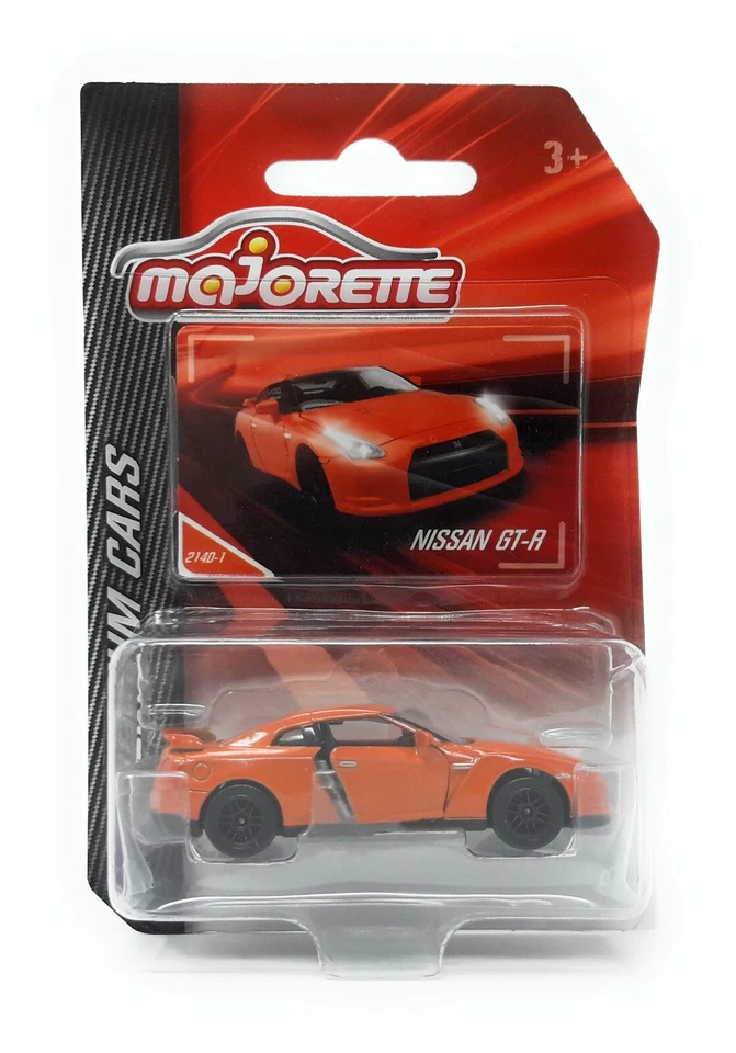 Majorette Model Car metal DieCast Premium Cars Nissan GT - R orange 1/61 - Photo 1/1