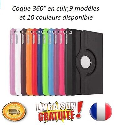 Coque Ipad 2,3,4 / Air / Mini  / 10.5 / 12.9 / 9.7 2019 Cuir 360° (film+stylet) • 9.99€