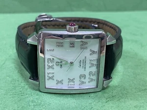 Authentic Square OMEGA De Ville Byzantium ref 7805.75.34 diamonds MOP DAIL Hk45k - Picture 1 of 21