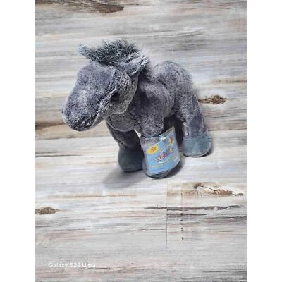 NWT Ganz HM098 Gray Arabian Horse Shaggy Mane Webkinz Plush Toy with code - Image 1 of 3