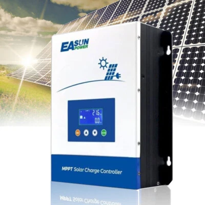 EASUNPOWER 30A 60A 80A MPPT Charge Controller Battery Regulator 12V/24V/48V Charger Solar