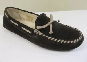 NUEVO MOCASÍN PLANO VERA WANG Dorian mocasín para conducir marrón gamuza tabaco EE. UU. 9,5/41 - Imagen 1 de 12