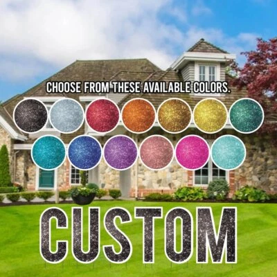 Letras de patio personalizadas de 18", 10 letras de tarjetas de patio con impresión de imagen brillante, fuente Bebas Foto 1 de 4