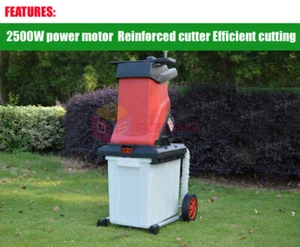 Electric Yard Garden Branch Crusher Stick Twig Wood Leaf Limb Chipper Shredder - Picture 1 of 9