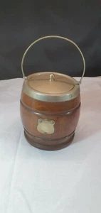 Caddy de té galleta con barril de roble y tapa HBB EPNS c1884 - Imagen 1 de 12