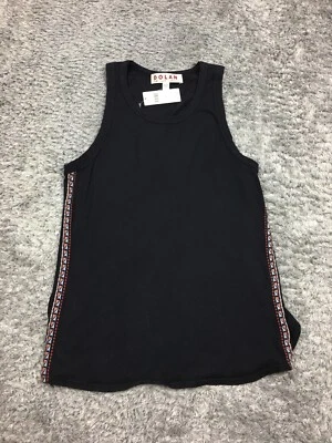 Anthropology Dolan Sleeveless Top Womens Size Small Dark Blue Tank Stretch — 第 1/4 张图片