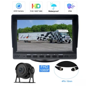 4Pin Car Parking Reversing Camera+7" FHD LCD Rear View Monitor For Truck Bus Van - Picture 1 of 13