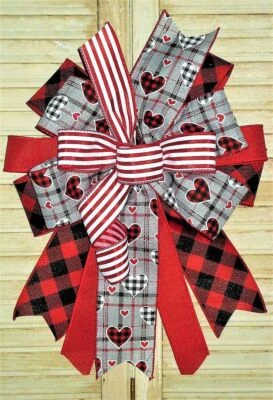 10" HECHA A MANO ARCO DE SAN VALENTÍN CINTA DE LONA CON CABLE para LINTERNA DE CORONA CORREO # 207 fl Foto 1 de 4