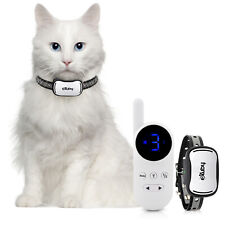 eXuby - Cat Shock Collar w/Remote - Sound, Vibrate & Shock Mode - White Remote