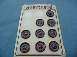 9 boutons anciens en bakélite époque 1930/1940 - Picture 1 of 2