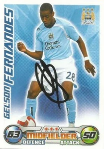 GELSON FERNANDES* SIGNIERT MAN CITY 2008/2009 MATCH ATTAX HANDELSKARTE + COA - Bild 1 von 1