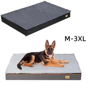 XXL Haustierbett Flach Matratze Kissen Hundebett Hundematte Schwarz erhöht Bett - Bild 1 von 35