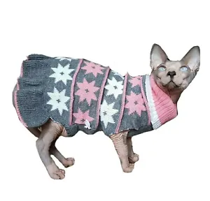 adult Cat DRESS,  winter swester for Sphynx cat clothes, cat sweater, PETERBALD - Picture 1 of 5