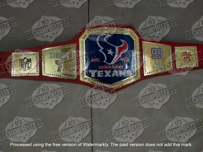 Cinturón Campeonato NFL Houston Texans Adulto Talla 2mm Latón Foto 1 de 4