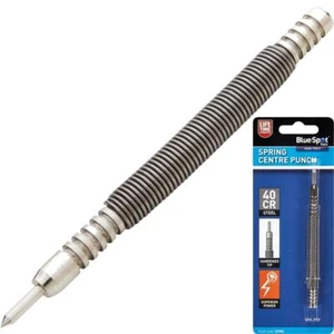 Bluespot Centre Punch Spring Loaded Metal Wood Dent Marker Hardened Tip - Picture 1 of 3
