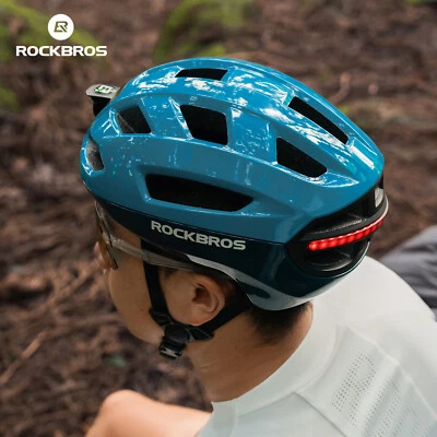 ROCKBROS Bicycle Helmet Intelligent Control light Hidden Headlight USB Charge - Image 1 of 4