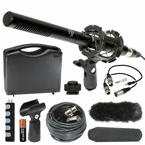 Vidpro XM-55 11" Condenser Shotgun Video DSLR Broadcast 13 Piece Microphone Kit - Image 1 of 4