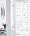 NEW Microfiber Shower Curtain, Black & White, FunFish Pattern, 70 × 70