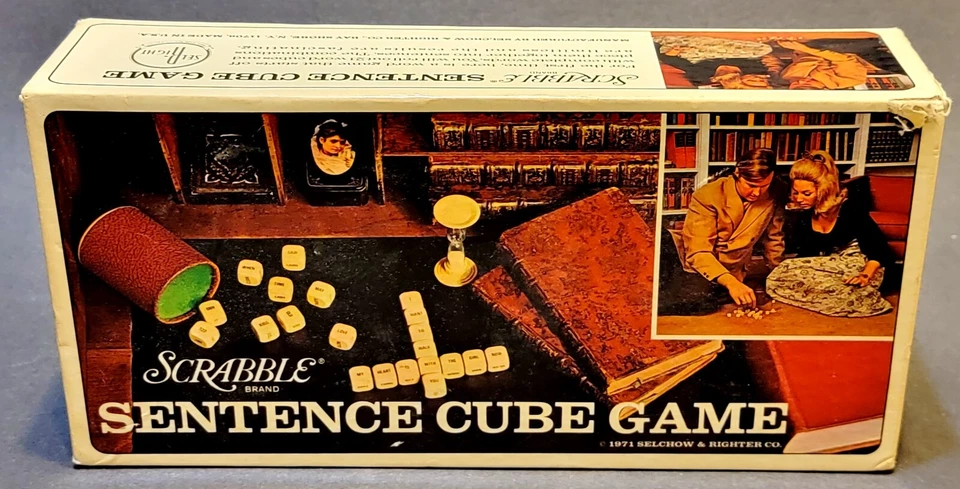 Vintage 1971 Scrabble Brand Sentence Cube Game Complete - Image 1 of 4