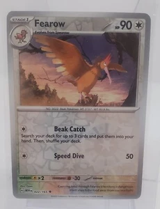 Pokémon - 151 - Fearow 022/165 - Reverse Holo - ENGLISH - NM/M - Picture 1 of 4