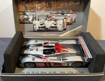 1/18 SPARK 2006 JOEST AUDI R10 TDI BIELA PIRRO WERNER LEMANS WINNER - Image 1 of 4