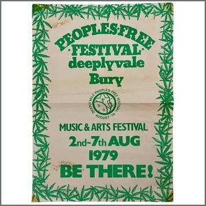 The Ruts Deeply Vale Bury Music Festival 1979 Promotional Poster (UK) - Picture 1 of 1