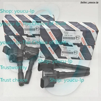 4x 0986221072 Ignition Coils For Bosch 13-22 Volkswagen Audi Porsche 06H905110L - Image 1 of 4