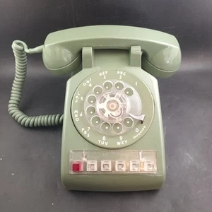 Western Bell Rotary Multi-Line Business Phone In Avocado Green, Restored & OBO - Picture 1 of 10