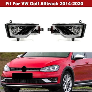Left & Right Front Bumper Fog Lights Driving Lamp For VW Golf Alltrack 2014-2020 - Picture 1 of 14
