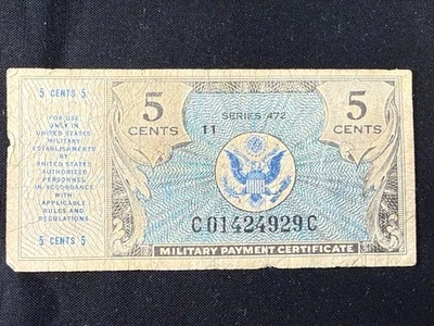 1948 U.S. 5 Cents Military Payment Certificate Series 472 P#M15  SPC1624 - Image 1 of 2