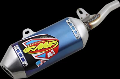 FMF 4.1 Mini Slip On Al SS Muffler Exhaust Ti SS End Cap For Honda CRF110F 19-25 - Image 1 of 4