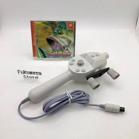 Sega Dreamcast Fishing Rod Controller HKT-8700 with Get Bass Game Japan Tested