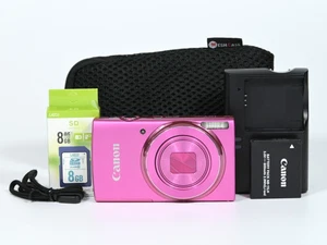 Canon IXY 140 Pink 20MP Digital Camera ELPH 150IS IXUS155 w/SD card [Mint] - Picture 1 of 13
