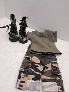 Conjunto Camaflouge American Fashion World 18 pulgadas muñeca se adapta a American Girl Battat... - Imagen 1 de 4