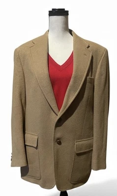 Blazer chaquetón vintage para mujer abrigo tostado 100 % pelo camel talla XL ver descripción Foto 1 de 4